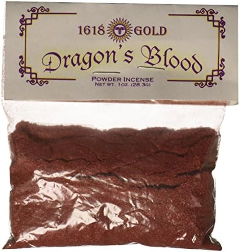 AzureGreen Dragons Blood Powder Incense 1618 Gold