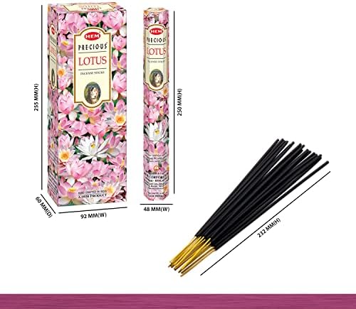 Hem Lotus Incense Sticks 120 Sticks 6 Boxes 9 Inches Long