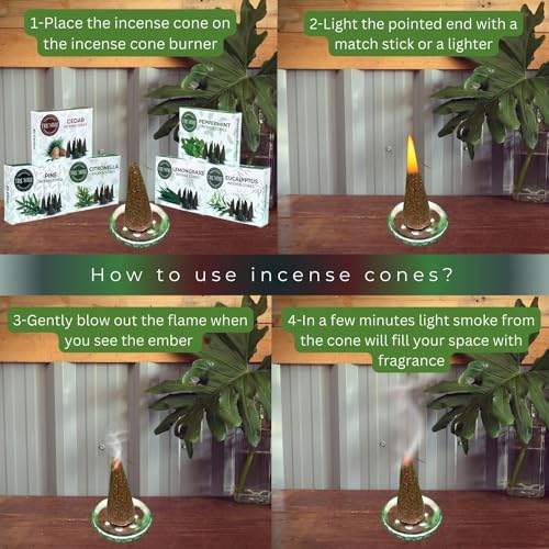 TRUMIRI Leafy Incense Cones Variety Pack 60 Count