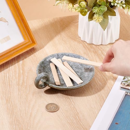 Nbeads Porcelain Candle Holder with Handle Dark Olive Green