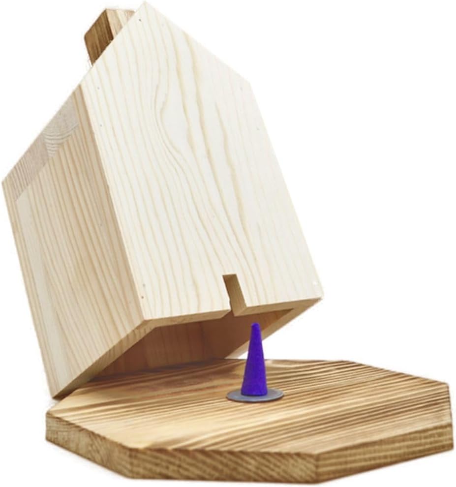 Premium Wooden House-Shaped Incense Holder for Meditation and Home Decor