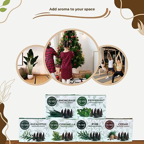 TRUMIRI Leafy Incense Cones Variety Pack 60 Count