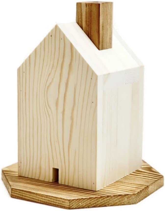 Premium Wooden House-Shaped Incense Holder for Meditation and Home Decor