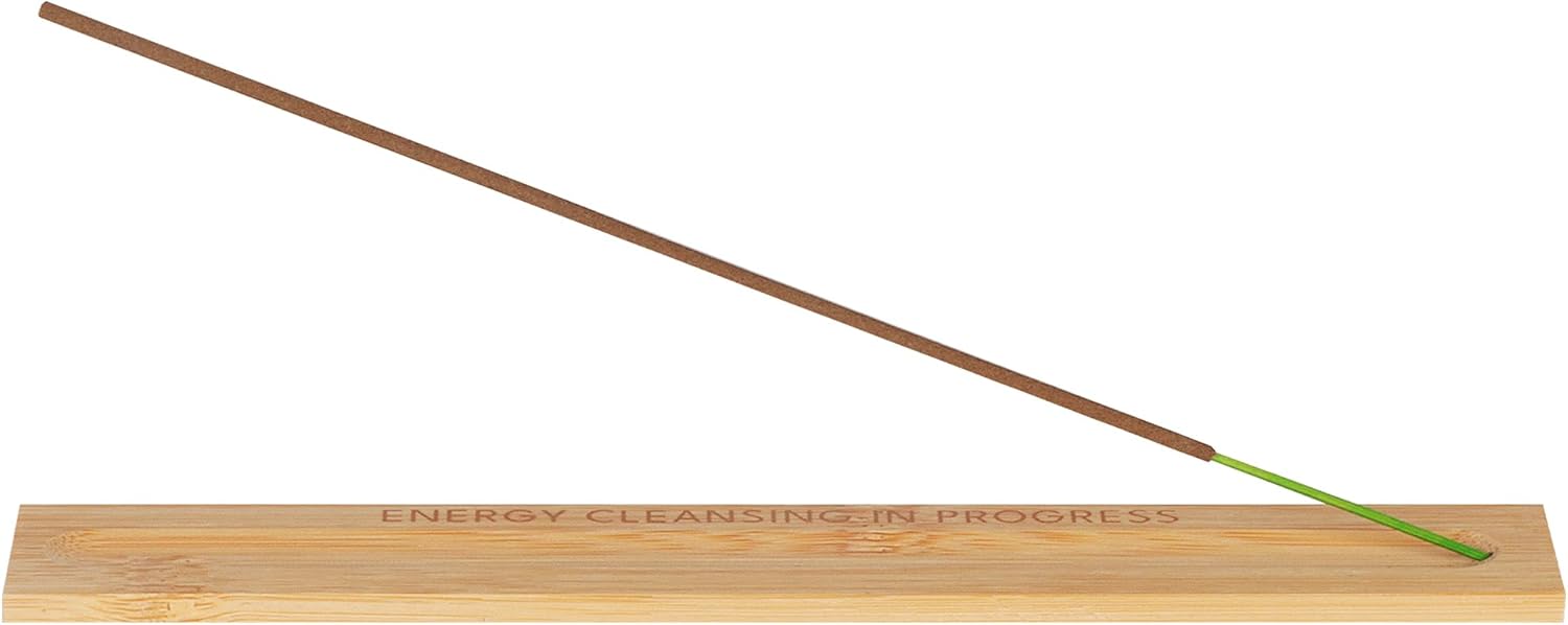 Premium Sage Incense Sticks with Energy Cleansing Holder - Charcoal Free for Safe Burn - 30 Sticks