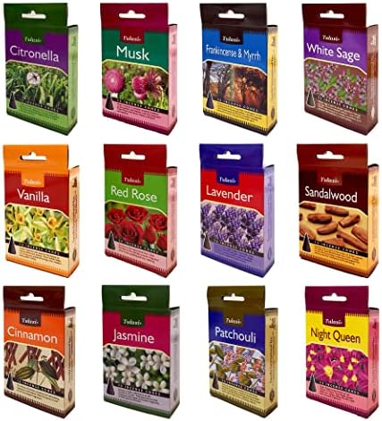 Tulasi Classic Incense Cones Set of 180 Calming Natural Fragrance