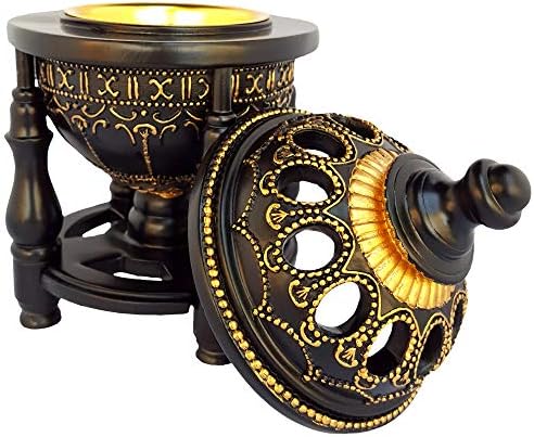 AM Charcoal Incense Burner - 4 Pillar Bakhoor Oud Holder