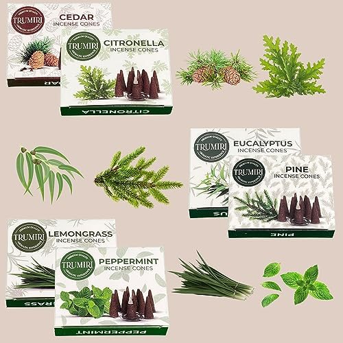 TRUMIRI Leafy Incense Cones Variety Pack 60 Count