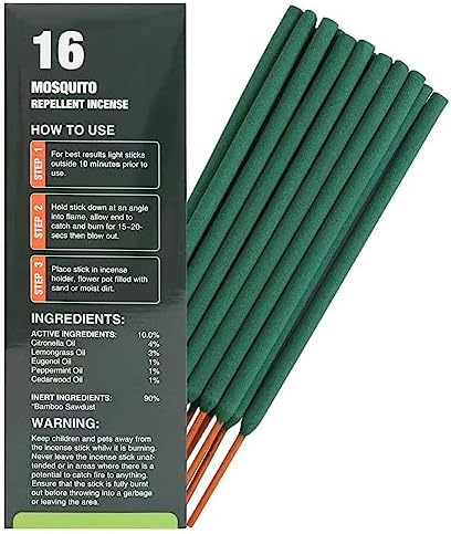 16 Mosquito Repellent Incense Sticks 25 Hour Protection