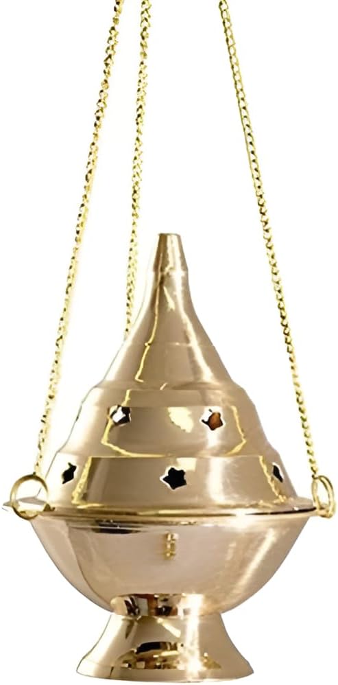 Hanging Censer Charcoal Incense Burner 45 Inch Brass