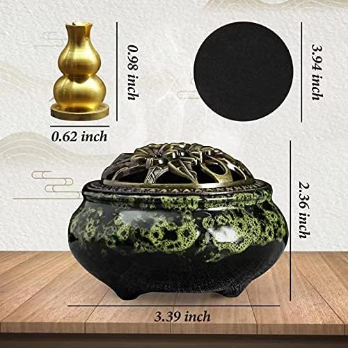 Ceramic Incense Burner with Lid and Holder