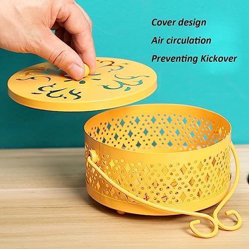 Portable Mosquito Incense Holder Box with Lid and Handle Black