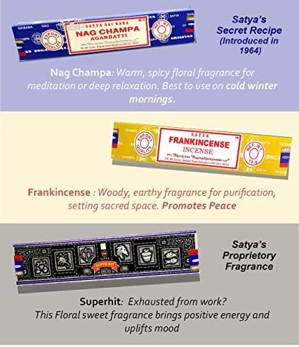Satya Nag Champa Incense Sticks Variety Pack