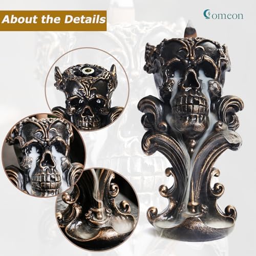 Comeon Backflow Incense Burner Skull Design