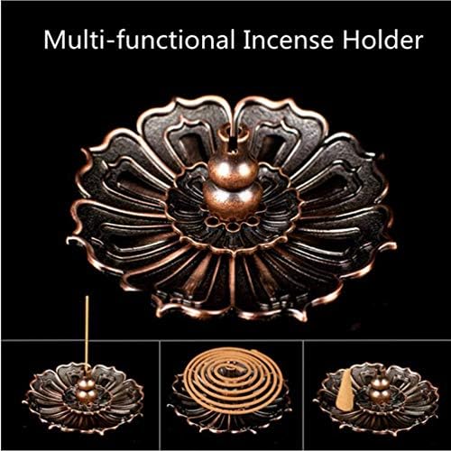 DK177 Brass Incense Sticks Holder with Lotus Design