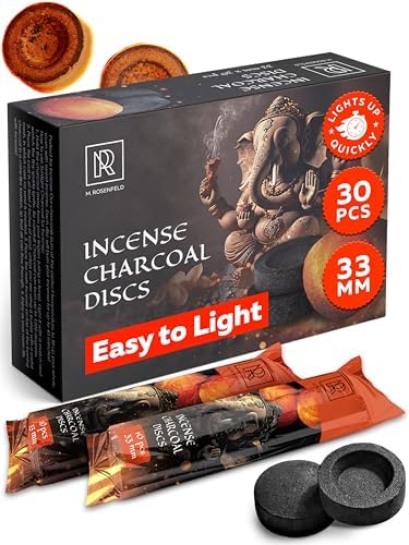 Charcoal Discs for Incense Burning - 30 pcs Quick Light Coals