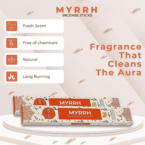 Myrrh Incense Sticks - 40 Stick Dual Pack - Natural Non Toxic