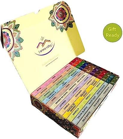 Aroma Valley Incense Sticks Variety Pack 12 Aromas 100 Sticks