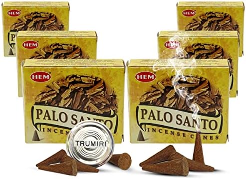 TRUMIRI Palo Santo Incense Cones and Burner Holder Bundle