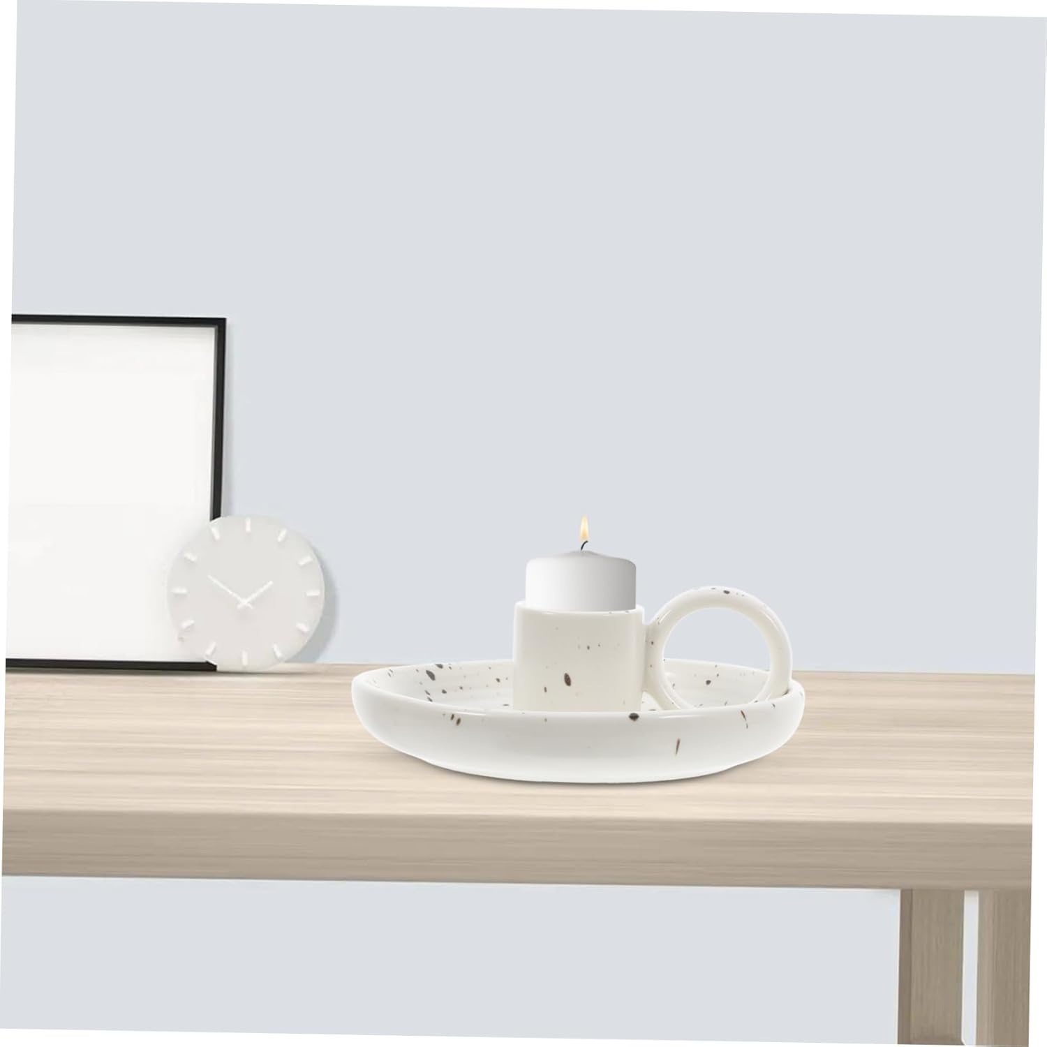 Garneck Ceramic Incense and Candle Holder with Handle