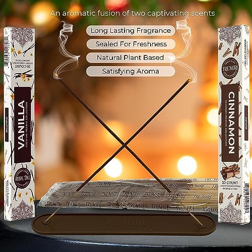 Trumiri Natural Incense Sticks - 40 Pack of Vanilla Cinnamon
