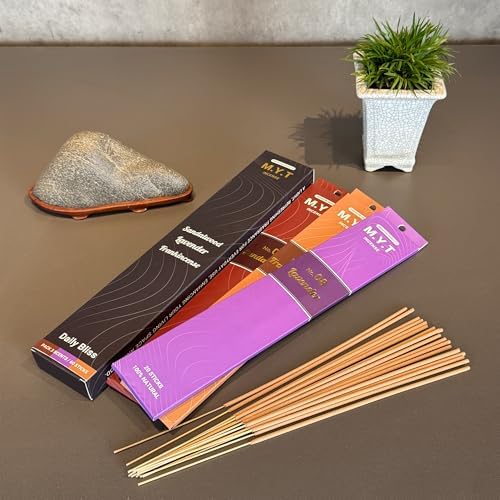 MYT Natural Incense Sticks Lavender Sandalwood Frankincense 60 Sticks Long Lasting