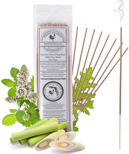 Farm Raised Candles - USA Made Mintronella Natural Mosquito Repellent Sticks