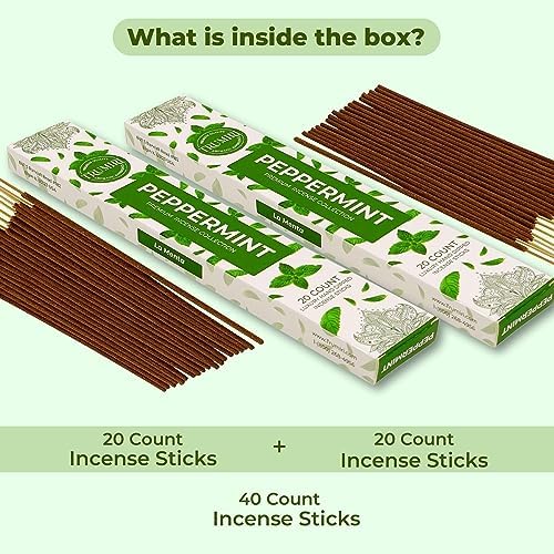 Peppermint Incense Sticks - 40 Sticks Dual Pack
