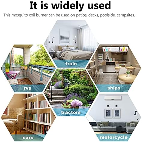 2 Pcs Terracotta Coil Holder Incense Burner with Cover for Outdoor Use