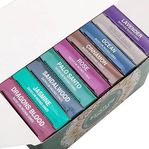 Set of 9 Backflow Incense Cones Variety Pack