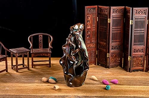 Golden Lotus Leaf Incense Holder Handcrafted Ceramic