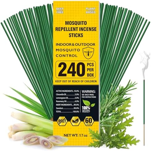 BugBai Mosquito Repellent Incense Sticks 240 PCS