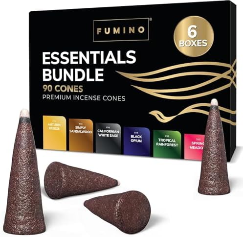 Fumino Incense Cones Fresh Multipack Bundle 6 Boxes 90 Pieces