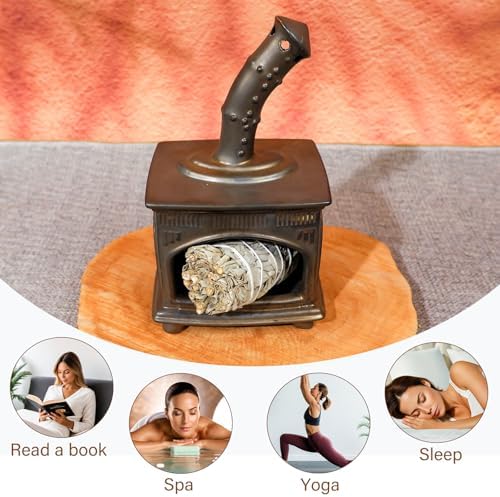 Handmade Ceramic Palo Santo Holder - Fireplace Style