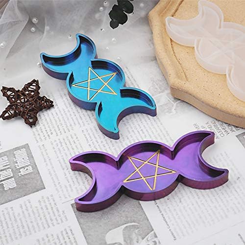 Moon Phase Incense Holder Epoxy Resin Molds Set 5-Count