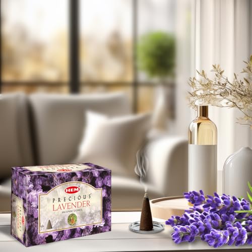 HEM Precious Lavender Incense Cones 120 Count
