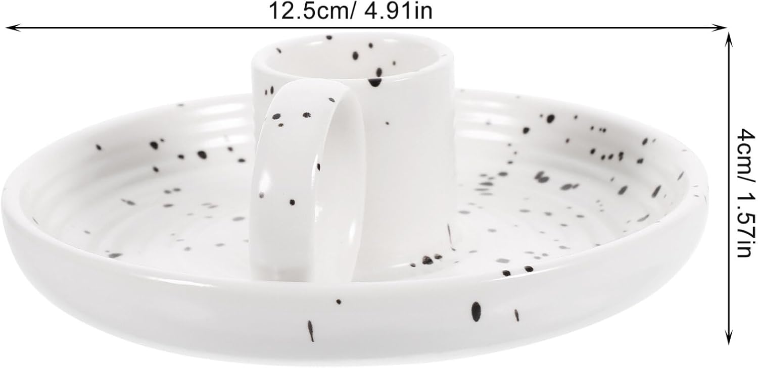 HOMSFOU Ceramic Candle Holder Incense Stick Holder Desktop Decor Modern Style