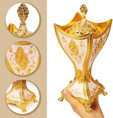 Bakhoor Incense Burner - 11 Inch Trophy Shape Gold