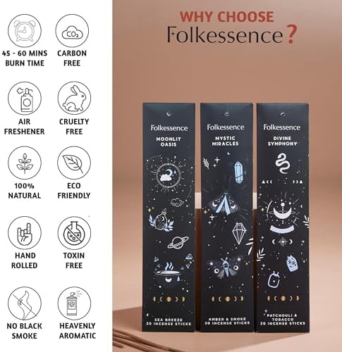 Folkulture Set of 6 Incense Sticks - 120 Pieces
