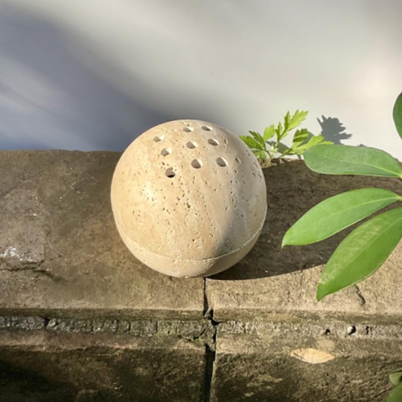 Handmade Travertine Incense Resin Burner Holder