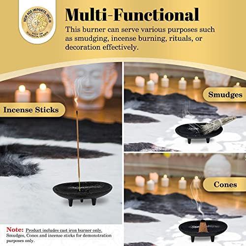Cast Iron Incense Burner 4 Inch Long 2 Inch High