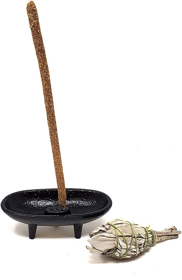 Cast Iron Incense Burner 4 Inch Long 2 Inch High