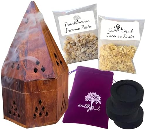 Worldly Finds Resin Incense Burner Kit Starter Set