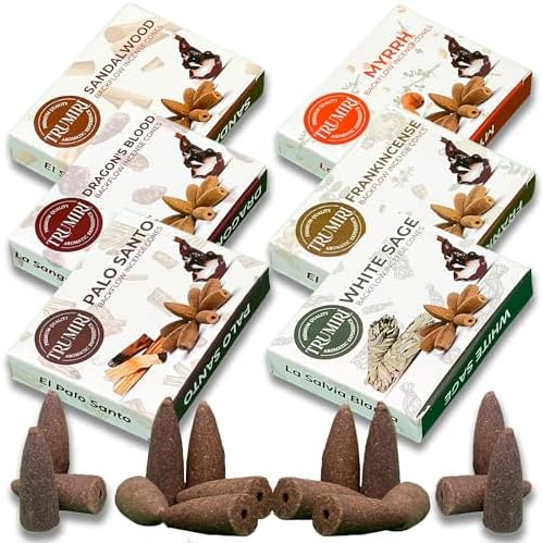 TRUMIRI Woody Backflow Incense Cones for Waterfall