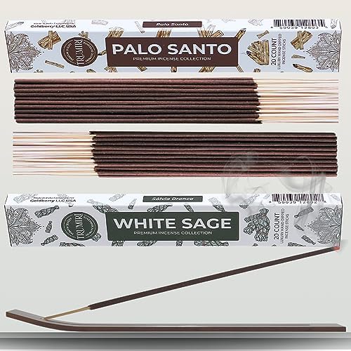 Trumiri Incense Sticks - 40 Pack 20 Palo Santo 20 White Sage