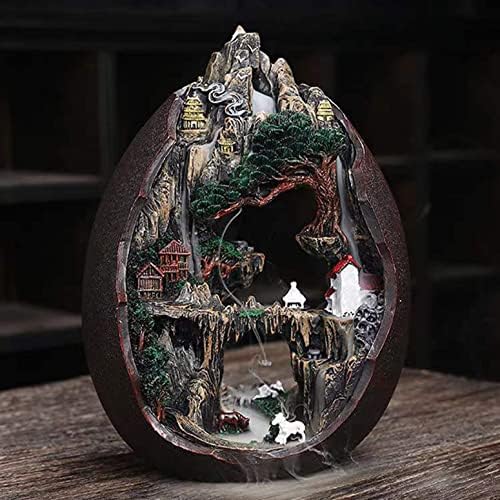 Mountain Waterfall Incense Burner with 2 Sides