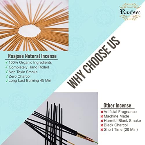 Raajsee Natural Incense Sticks 6 Pack Mixed Scents