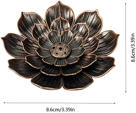 2 Pack Lotus Shaped Incense Holders Sandalwood Burner Stick Censer for Home Yoga Studios and Buddhist Temples