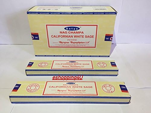 Satya Box of 12 Californian White Sage Incense Sticks
