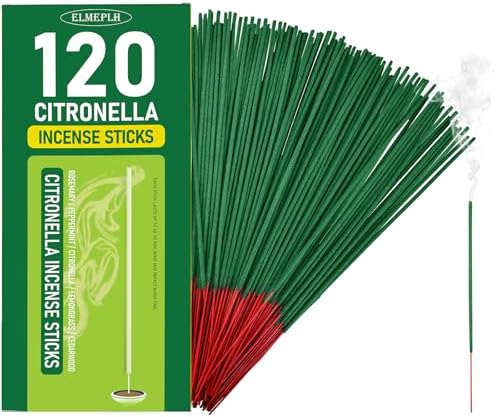 Citronella Incense Sticks 120 Pieces - Perfect for Outdoor Use