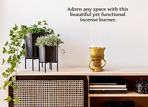 AM Regal Metal Incense Burner - Gold